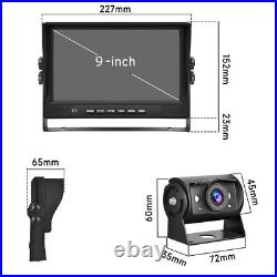 1080P 9 Quad Split IPS DVR Monitor 4 AHD Backup Reverse Camera Infrared For Van