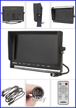 10.1 QUAD Monitor HD Rear view Reverse Backup Camera For Trailer RV VAN Caravan
