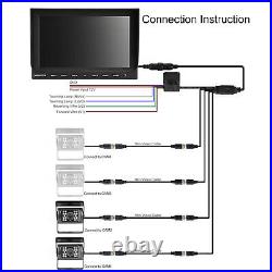 10.1 Quad Monitor CDD Rear View Reverse Backup Camera For Truck Trailer Bus Van