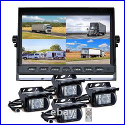 10.1'' Quad Monitor Car Rear View Backup CCD Camera Kit for Bus Truck Reversing