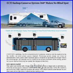 10.1'' Quad Monitor Car Rear View Backup CCD Camera Kit for Bus Truck Reversing