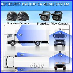 10.1 Quad Split Monitor IR CCD Backup Camera For Truck Caravan Bus Reversing