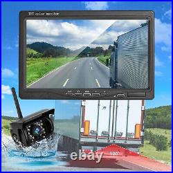 12V-24V 7 Wireless Backup Camera HD Monitor Rear View Kit for Caravan Bus Truck