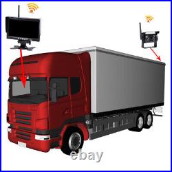 12V-24V 7 Wireless HD Monitor Caravan RVs Bus Truck Rear View Backup Camera Kit