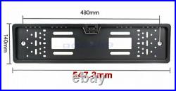 12V Car Parking Rear View Backup Reverse Camera EU European License Plate Frame