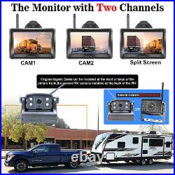 2CH Wireless 5 Monitor Portable Magnetic Battery Backup Reverse Camera Trailer