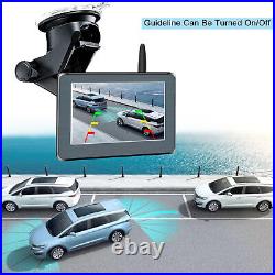 2 x Wireless Solar Magnetic Reverse Rear View 1080P Backup Camera 5 Monitor Kit