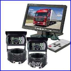 2x 4PIN Backup Reversing Camera HD 7 Monitor Car Rear View System for Camper RV