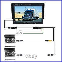 2x 4PIN Backup Reversing Camera HD 7 Monitor Car Rear View System for Camper RV