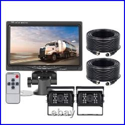 2x 4PIN Backup Reversing Camera HD 7 Monitor Car Rear View System for Camper RV