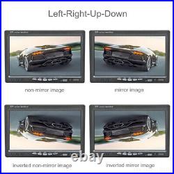 2x Backup Camera 7 Screen Monitor Waterproof Reversing Rear View Truck Trailer