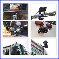 2x Backup Camera 7 Screen Monitor Waterproof Reversing Rear View Truck Trailer