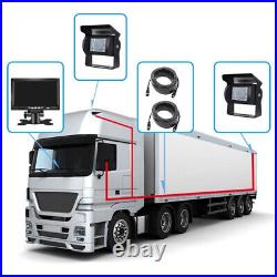 2x Car Rear View Reverse Backup Camera 7 Monitor Kit for Truck Caravan RV Bus