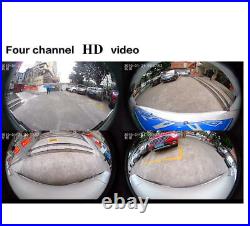 3D 360 Degree Car Bird Eye View Parking Camera System Backup Reverse Trajectory