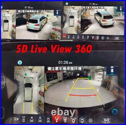 3D 360 Degree Car Bird Eye View Parking Camera System Backup Reverse Trajectory