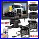 4Pin 7 HD Monitor Bus Trailer Truck Dual Rear View CCD Backup Camera Kit 12-24V