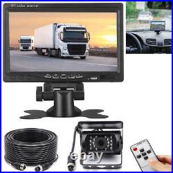 4Pin Vehicle 7 LCD Monitor +RV Truck Bus IR Night Vision Backup Reverse Camera