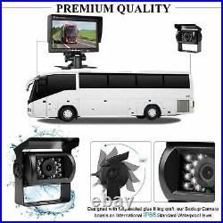 4Pin Vehicle 7 LCD Monitor +RV Truck Bus IR Night Vision Backup Reverse Camera