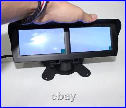 4.3 2xScreen Monitor+Front+Rear View Backup Camera For Car Truck RV Van Reverse