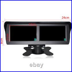 4.3 2xScreen Monitor+Front+Rear View Backup Camera For Car Truck RV Van Reverse