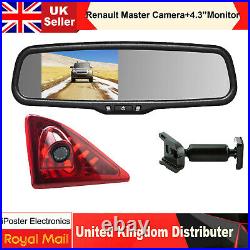 4.3 Car Rear View Mirror Monitor 18 IR Reversing Backup Parking Camera iPoster