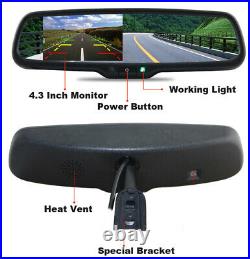 4.3 Car Rear View Mirror Monitor 18 IR Reversing Backup Parking Camera iPoster