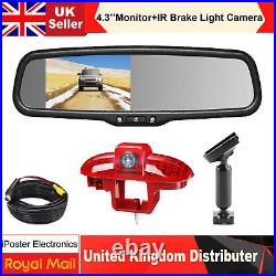 4.3 Rear View Mirror Monitor IR Brake Light Backup Reversing Camera For Renault