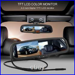 4.3 Rear View Mirror Monitor IR Brake Light Backup Reversing Camera For Renault