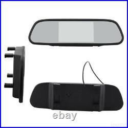 5Car RearView Mirror Monitor+170°Reversing Backup Camera+4 Parking Radar Sensor