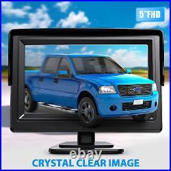 5 Car RearView Monitor License Plate HD Backup Reversing Camera Dual Mounts Kit
