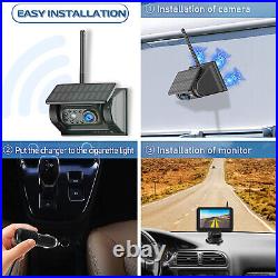 5 Monitor Wireless Solar Magnetic Reverse Rear View 1080P Backup Camera Kit RV