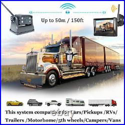 5'' Wireless Monitor Backup Camera 2xRear View Reverse Kit For RV/5th Wheels Van