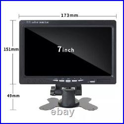 7TFT LCD Screen Monitor 1080P 4Pin RearView Reversing Backup Camera For Trailer