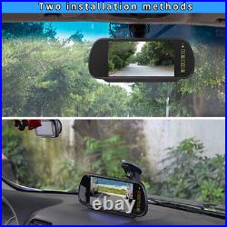 7 Car Rear View Monitor 4PIN White Dual Head IR Reversing Camera for Caravan RV
