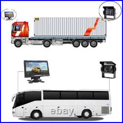 7 Caravan Trailer Bus Truck Reversing Rear View Monitor System 2x Backup Camera