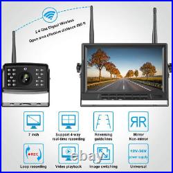 7 Digital Wireless Quad DVR Monitor Reversing Backup Camera 12-24V for Truck RV