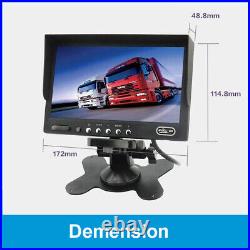 7 Monitor 12-24V Wired 18 IR Backup Reversing Camera 10m AV Cable Truck Caravan
