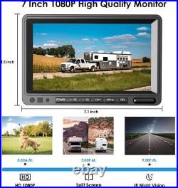 7'' Monitor Digital Wireless Reversing 2x Backup Camera For RV/Trailer/Motorhome