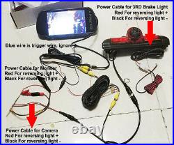 7 Monitor IR Reversing Rear View Backup Camera For Fiat Ducato, Peugeot Boxer