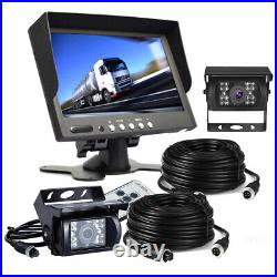 7 Monitor IR Reversing Rear View Backup Parking Camera 12-24v For Truck Trailer
