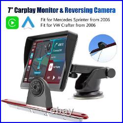 7 Portable Car Stereo Radio Carplay +Backup Brake Light 170° Reversing Camera
