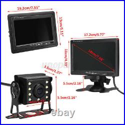 7 TFT LCD Monitor + Backup Reversing Camera Rear View Kit Truck Caravan Van Bus
