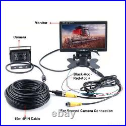 7 TFT Monitor Car Rear View Backup Camera Kit Reversing For RV Bus Truck 12/24V