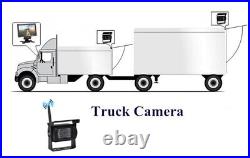 7 Wireless Backup Monitor Dual Rear View Reverse Camera Kit Truck Caravan RVs