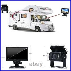 7 Wireless Car Monitor IR Rear View Backup Reverse Camera Kit for Truck Bus RVs