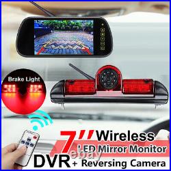 7 Wireless DVR Quad Monitor Car Brake Backup Reversing Camera For Fiat Ducato