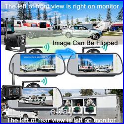 7'' Wireless DVR Record Monitor 4x Reversing Backup Camera For Truck Bus RV Car