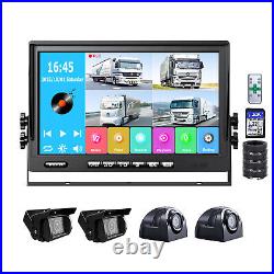 91080P Quad Monitor DVR with MIC Speaker MP5 USB+Reverse Backup Camera Rearview