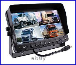 9 Monitor With DVR Quad Screen for Vehicle Backup Reverse Camera Safety System