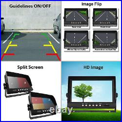 9 Quad Monitor 4x CCD Parking Reversing Backup Camera 12-24 V For Truck Trailer
